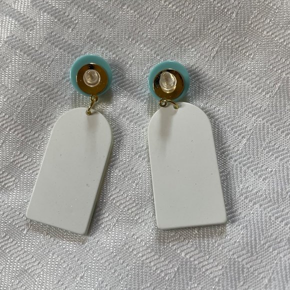 Trendy Acrylic Dessert Cactus Dangle Drop Statement Earrings - Picture 4 of 7